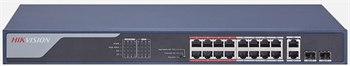 Hikvision POE switch med 18 porte - 16 med POE - 230 W