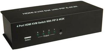 KVM switch - 4 PC - med HDMI