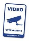Videoovervågning skilt dobbeltsiddet klæber